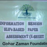 Gohar Zaman Foundation Awareness Session  with the Students about SLO based Paper, Assessment, E-sheet and E-Marking