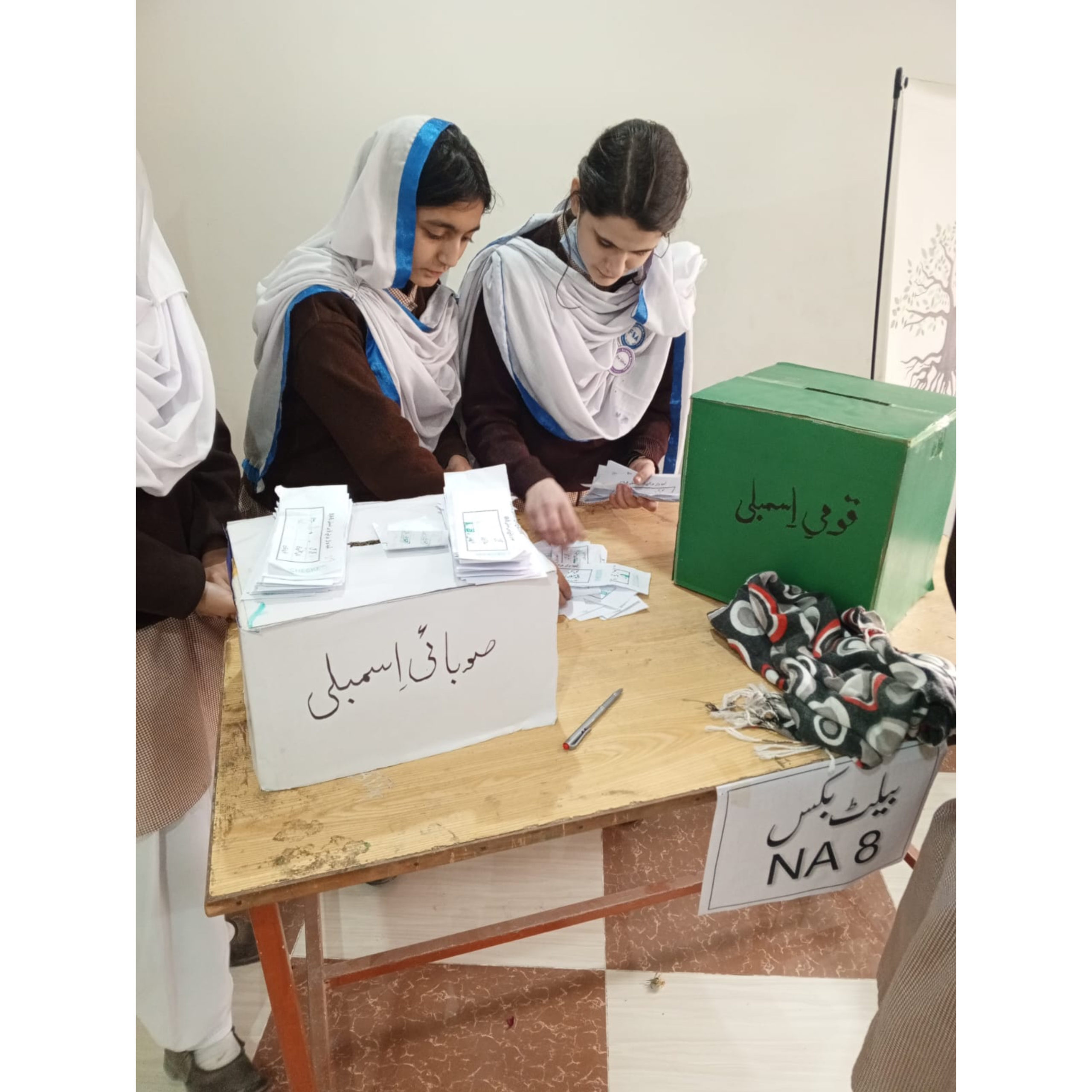 Election awareness campaign for class 8th students By FSA in collaboration with Gohar Zaman Foundation