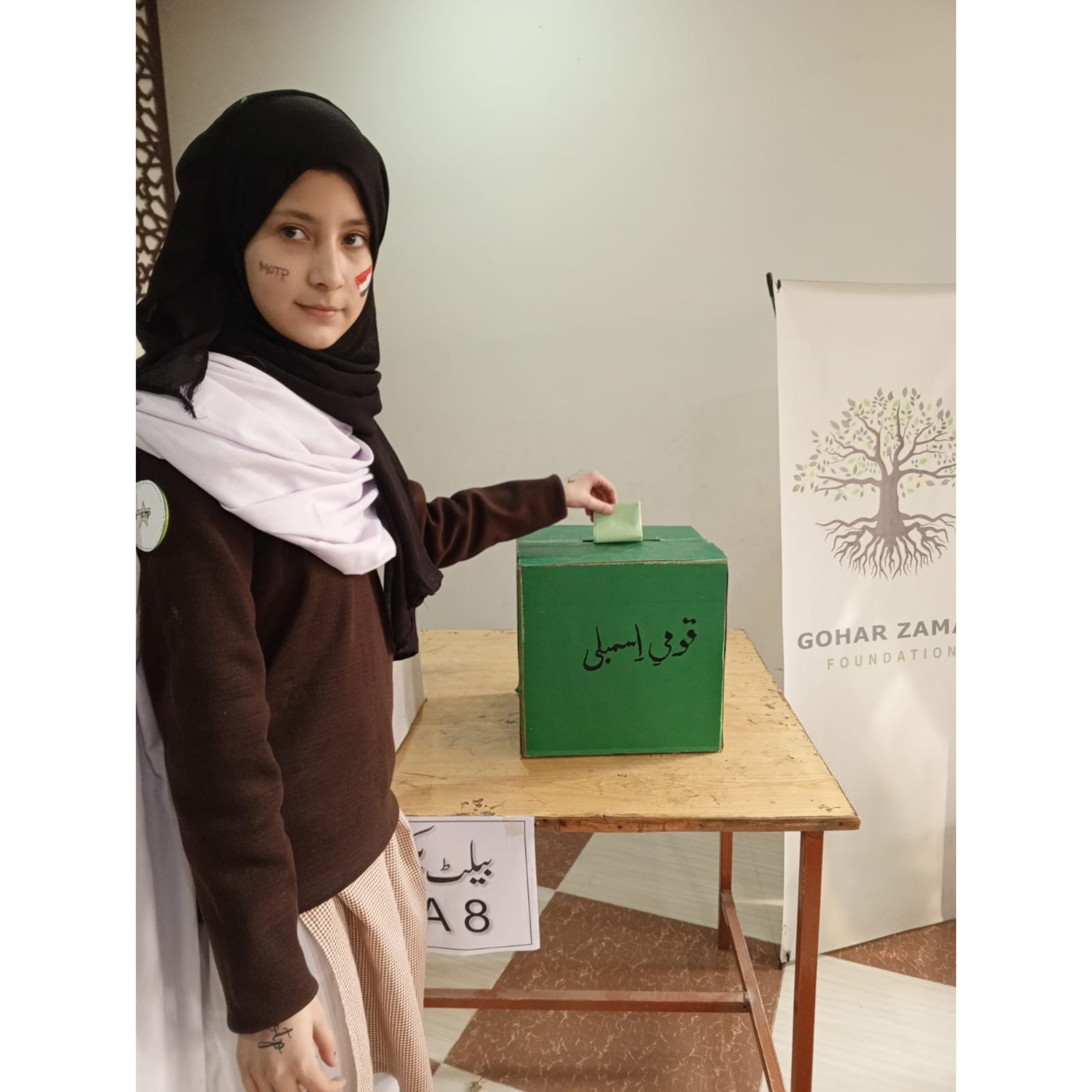 Election awareness campaign for class 8th students By FSA in collaboration with Gohar Zaman Foundation